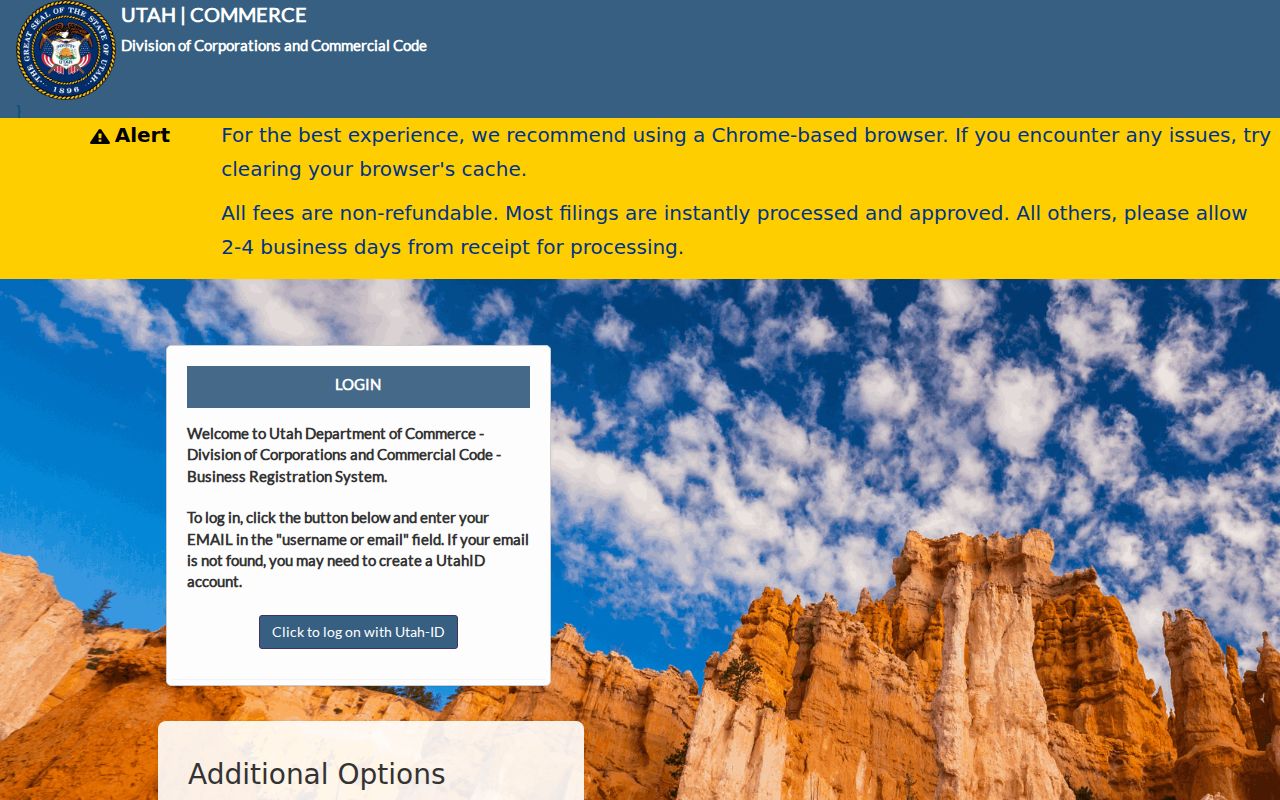 North Ogden people search Utah business entity form